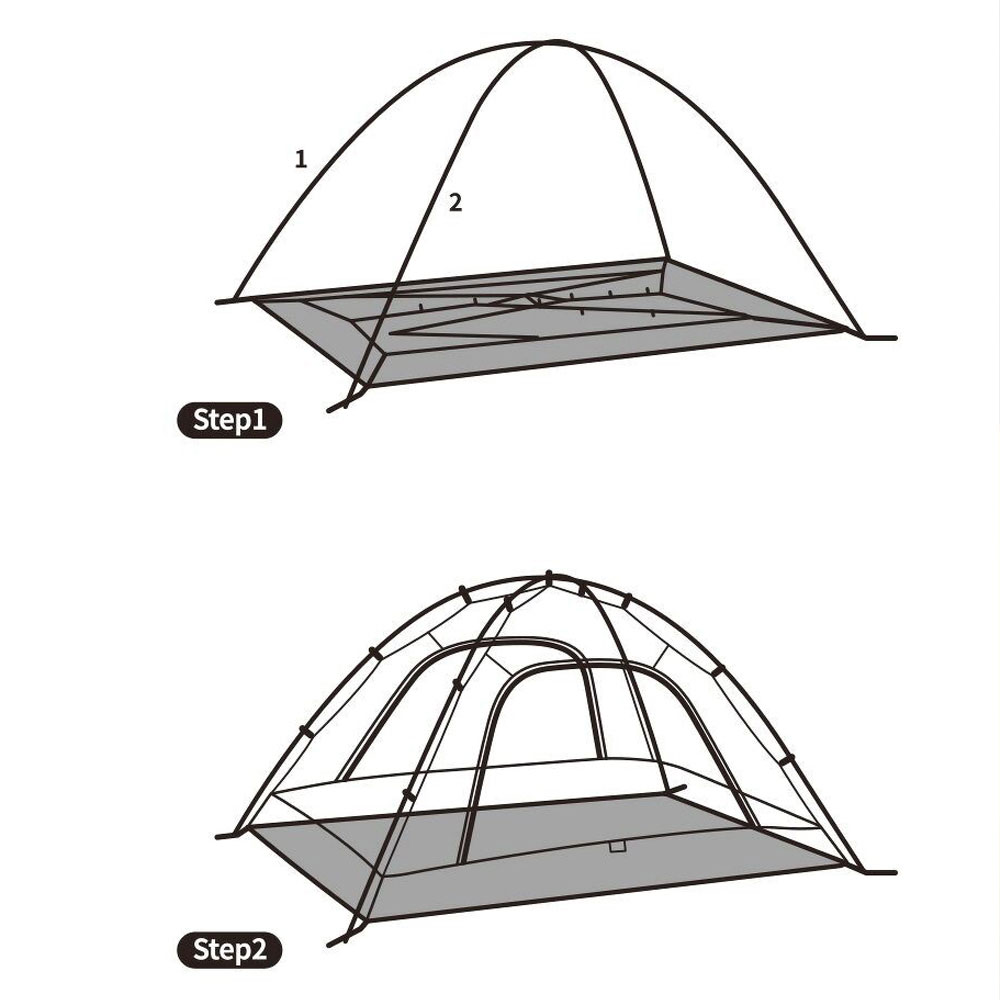 Lều cắm trại 4 người Naturehike 210T Fabric P Series Classic Tent NH18Z044-P