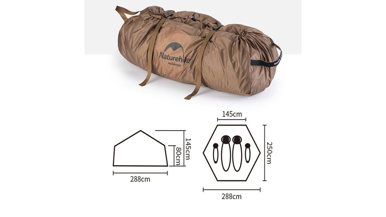 Lều 4 người lục giác Naturehike MG Hexagonal Yurt NH21ZP001