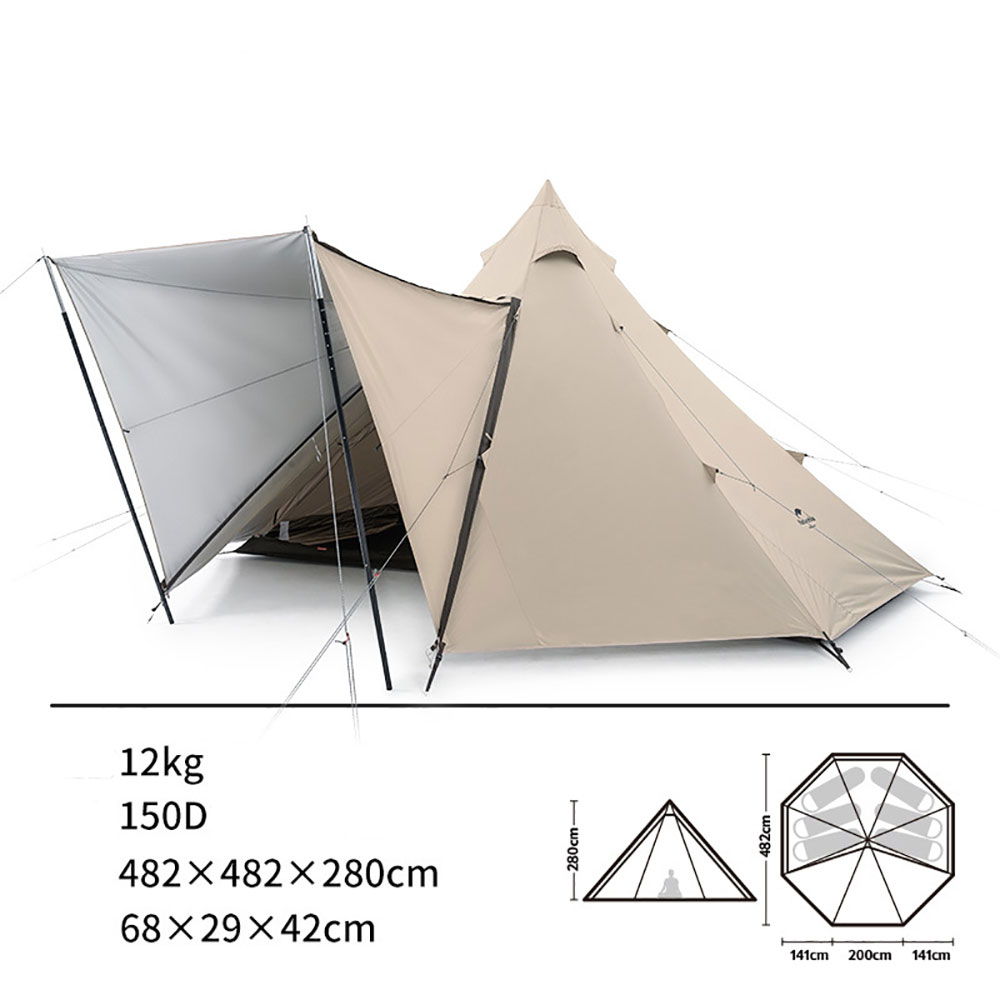 Lều 6 người Naturehike Pyramid Tent NH20ZP013