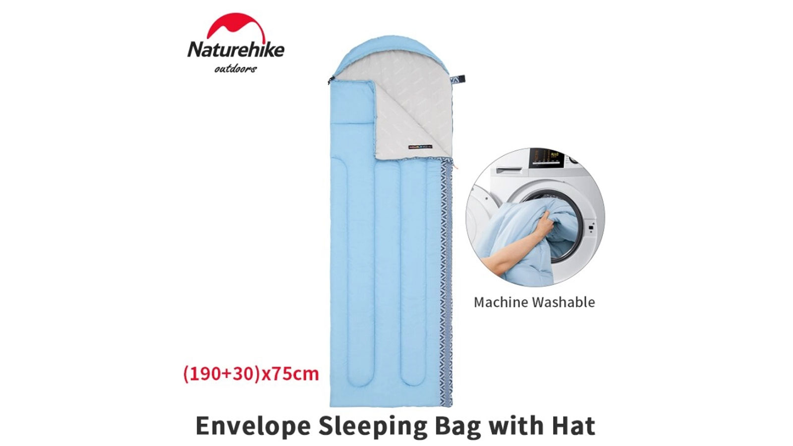 Túi ngủ mũ trùm Naturehike Cotton Sleeping Bag NH21MSD07