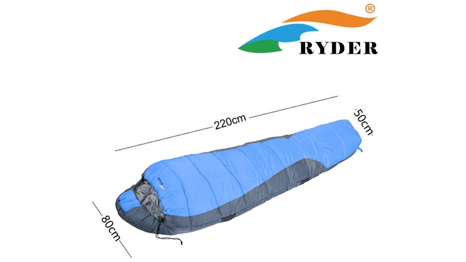 Túi ngủ mùa đông 2 lớp Ryder 2 Layers Mummy Sleeping Bag D1005 Blue - 7484