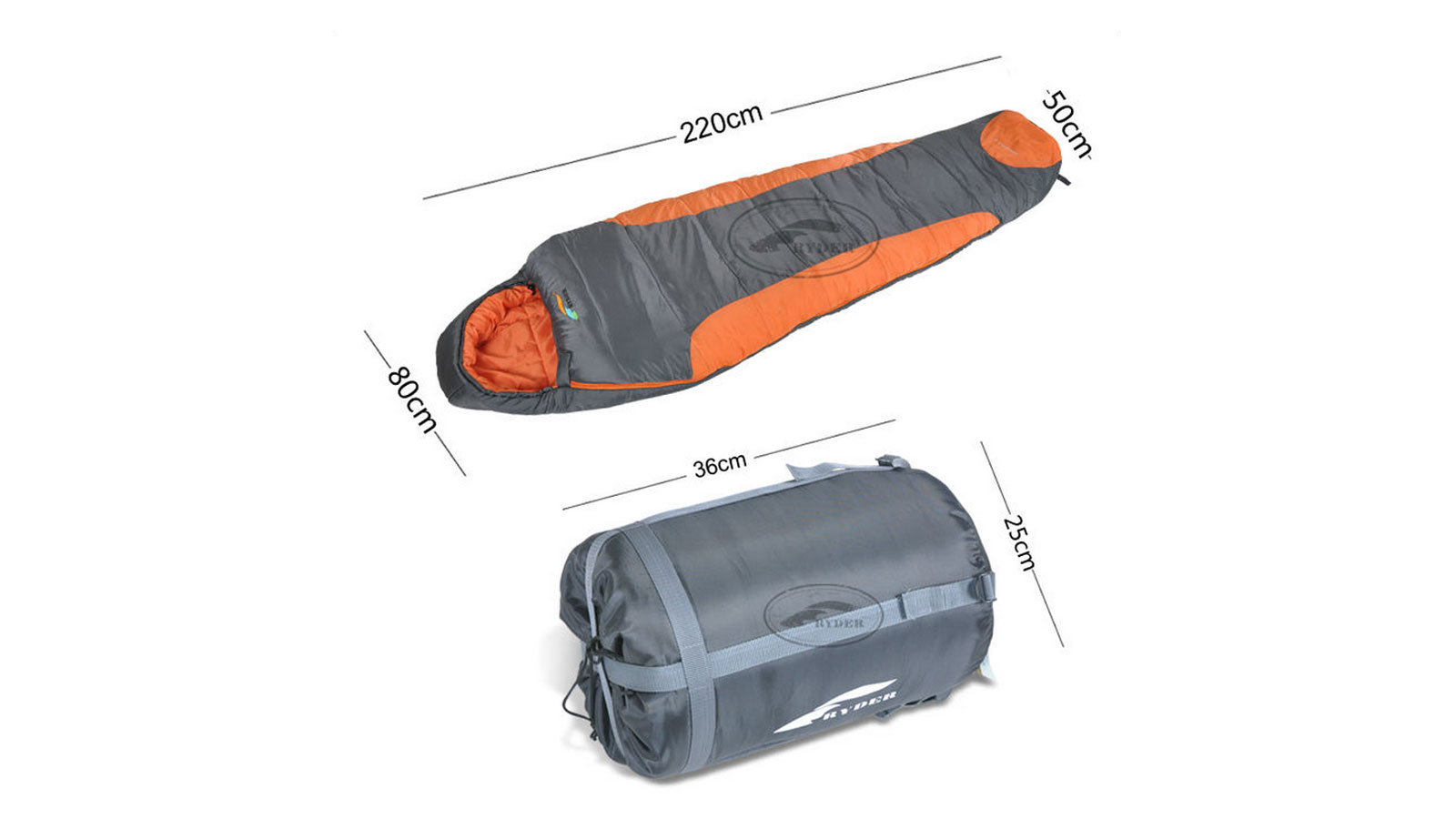 Túi ngủ mùa đông 2 lớp Ryder 2 Layers Mummy Sleeping Bag D1006 - 1210